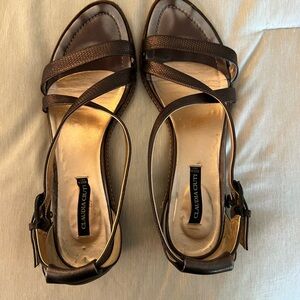 Adorable Bronze Strappy Sandals made in Italy 9.5